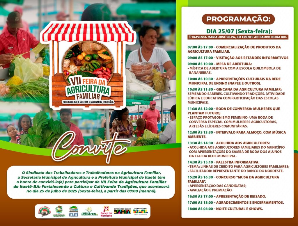 Vii Feira Da Agricultura Familiar De Itaetê-Ba 1 Prefeituradeitaeteba 20250714 161149 519053171 18068329394512301 6630034461825085369 N